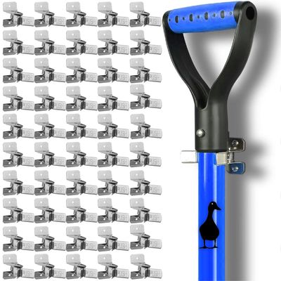 Black Duck Brand 50 Pack Spring Grip Mop and Broom Holder for Shovel, Rake, Broom, Mop Holder, Etc. (50 Pack)