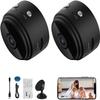 Camtrix Magnetic Mini Security Camera,Mini 1080p HD Wireless Magnetic Security Camera, Night Vision Motion Detection Security Cam Covert Cameras with App for Home Indoor Outdoor (2 pcs) view 1