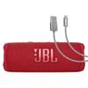 JBL Flip 6 (Red) + Bundle with Case Logic Braided USB Type-C Charge & Sync (6 feet, Gray) view 1