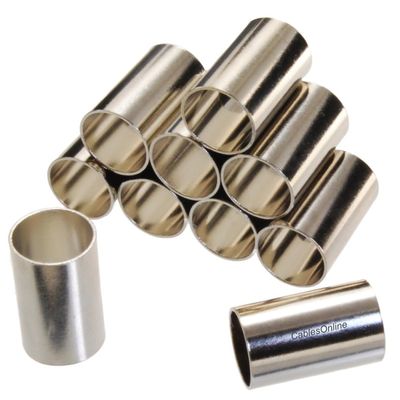 CablesOnline, 10-Pack Crimp Sleeve Ferrule Tubes for RG6, RG5, LMR300 Coax Cable, Inside-Diameter 8mm, RF-U912F-10