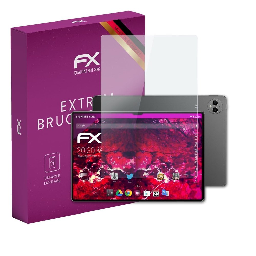 atFoliX Plastic Glass Protective Film compatible with Huawei MatePad Pro 13.2, 9H Hybrid-Glass FX Screen Protector