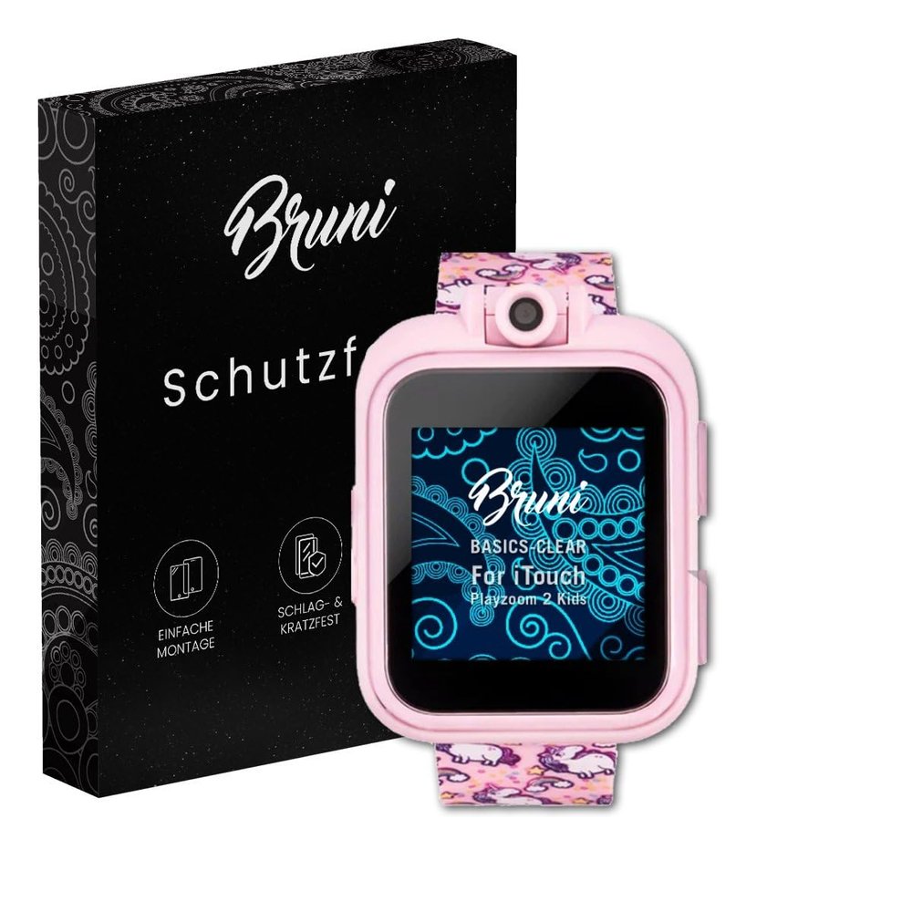 Bruni Screen Protector compatible with iTouch Playzoom 2 Kids Protector Film, crystal clear Protective Film (2X)