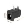PATIKIL 5.5x2.1mm DC Power Connector 3Pin PCB Mounting Female Plug Jack view 2