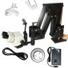 Jewelry Microscope,Micro Inlaid Mirror,7x-45x Multi-Directional Microscope,Jewelry Inlaid Microscope 10x Eyepieces,Micro-Setting Microscope Spring Bracket,with Ring Light,for Jewelry Making,85mm view 1