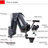 Jewelry Microscope,Micro Inlaid Mirror,7x-45x Multi-Directional Microscope,Jewelry Inlaid Microscope 10x Eyepieces,Micro-Setting Microscope Spring Bracket,with Ring Light,for Jewelry Making,85mm view 4