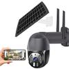 WiFi wireless outdoor solar security camera 1080P, human motion detection, full-color night vision, 360, dual-channel audio, IP66 Waterproof, 19200mAh Rechargeable Battery, 32GB SD Card Included ( Co view 1