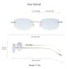 LifeArt Pure Titanium Frame Glasses/Blue Light Blocking Reading Glasses, Reduce Eyestrain, Stylish for Men and Women(Gold,+1.00 Magnification) view 4