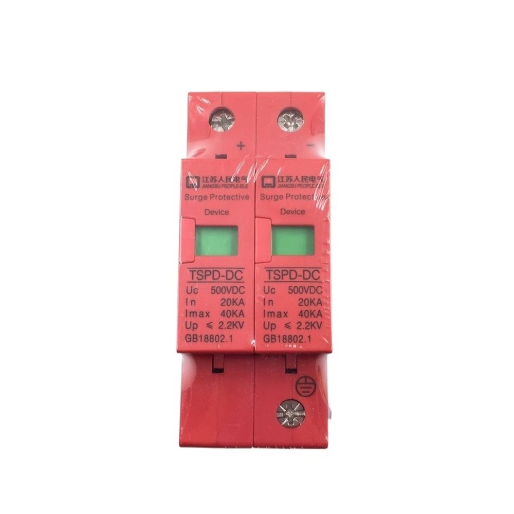 2P SPD DC 500V 20KA~40KA Over Under Voltage House Surge Protector Low-Voltage Arrester Device for PV Solar Energy System