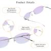 LifeArt Pure Titanium Frame Glasses/Blue Light Blocking Reading Glasses, Reduce Eyestrain, Stylish for Men and Women(Silver,+3.00 Magnification) view 2