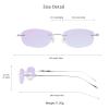 LifeArt Pure Titanium Frame Glasses/Blue Light Blocking Reading Glasses, Reduce Eyestrain, Stylish for Men and Women(Silver,+3.00 Magnification) view 4