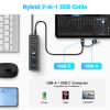 7-Port USB 3.2/USB C Hub with 10Gbps USB-A 3.2, 2 USB-C 3.2, 4 USB 3.0 Ports + 4 Ports USB A/USB C Hub 10Gbps view 4