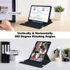 Kaidisen 360 Rotating Keyboard Case for Samsung Galaxy Tab S9 FE+ 12.4 inch, Vertical Stand, Magnetic Detachable, Slim Folio, Smart Cover with Keyboard, Black view 2