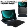 Kaidisen 360 Rotating Keyboard Case for Samsung Galaxy Tab S9 FE+ 12.4 inch, Vertical Stand, Magnetic Detachable, Slim Folio, Smart Cover with Keyboard, Black view 3