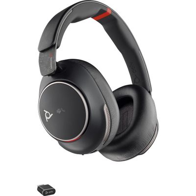 Poly Voyager Surround 85 UC Headset - Microsoft Teams Certification - Stereo - Mini-phone (3.5mm) - Wired/Wireless - Bluetooth - 98.4 ft - 20 Hz to 16 kHz - Over-the-head, Over-the-ear - Binaural - Ea