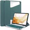 360 Rotating Keyboard Case for Samsung Galaxy Tab S9 FE 10.9 inch, Vertical Stand Magnetic Detachable Keyboard Slim Folio Smart Cover with KeyboardDark Green view 1