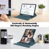 360 Rotating Keyboard Case for Samsung Galaxy Tab S9 FE 10.9 inch, Vertical Stand Magnetic Detachable Keyboard Slim Folio Smart Cover with KeyboardDark Green view 2