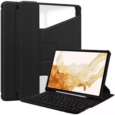 360 Rotating Keyboard Case for Samsung Galaxy Tab S9 FE 10.9 inch, Vertical Stand Magnetic Detachable Keyboard Slim Folio Smart Cover with KeyboardBlack