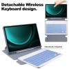 360 Rotating Keyboard Case for Samsung Galaxy Tab S9 FE Plus 12.4 inch, Vertical Stand Magnetic Detachable Keyboard Slim Folio Smart Cover with KeyboardPurple view 4
