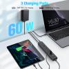 10-Port Powered USB C Hub 60W with 10Gbps 3 USB 3.2 Ports, 4 USB 3.0 Ports, 20W USB-C PD, 2 Fast Charging Ports + 4 Ports USB A/USB C Hub 10Gbps view 4