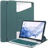 Kaidisen 360 Rotating Keyboard Case for Samsung Galaxy Tab S9+ 12.4 inch, Vertical Stand, Magnetic Detachable, Slim Folio, Smart Cover with Keyboard, Dark Green view 1