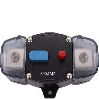 12-48V Circuit Breaker 50-300A Circuit Breaker Stereo Audio Car Fuse Holder AGU Style Stereo Amplifier Refit 4GA Cable Car Fuse (Color : 300A)