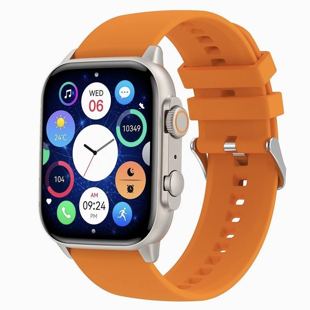 Smart Watch 1.96" AMOLED 410 * 502 High Definition Color Screen Smart Watch, Full Health Monitor Smartwatch for Men Women, Low Power Consumption Smartwatch (Orange)