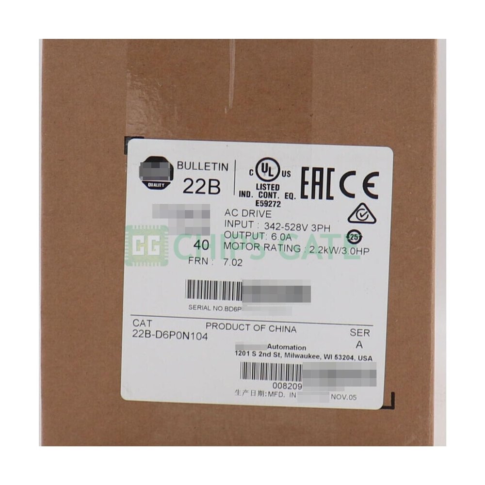 22B-D6P0N104 New 1 PC 2.2kW 3Hp AC Drive for Shipment