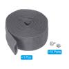 PATIKIL 1.8" 16FT Protective Hose Sleeve with Snap Fastener, Polyester Fiber Cable Cover Sheath Protection for Welding Tig Torch Hydraulic Hose, Gray view 3