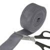 PATIKIL 1.8" 16FT Protective Hose Sleeve with Snap Fastener, Polyester Fiber Cable Cover Sheath Protection for Welding Tig Torch Hydraulic Hose, Gray view 4