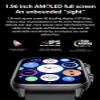 Smart Watch 1.96" AMOLED 410 * 502 High Definition Color Screen Smart Watch, Full Health Monitor Smartwatch for Men Women, Low Power Consumption Smartwatch (Silver) view 2
