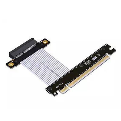 JMT PCI-E 4.0 x1 x4 to X16 Extension Cable gen4 16G/BPS 64G/BPS Adapter for Network Card USB Card Solid State Drive SSD Card (15CM,K32SF)