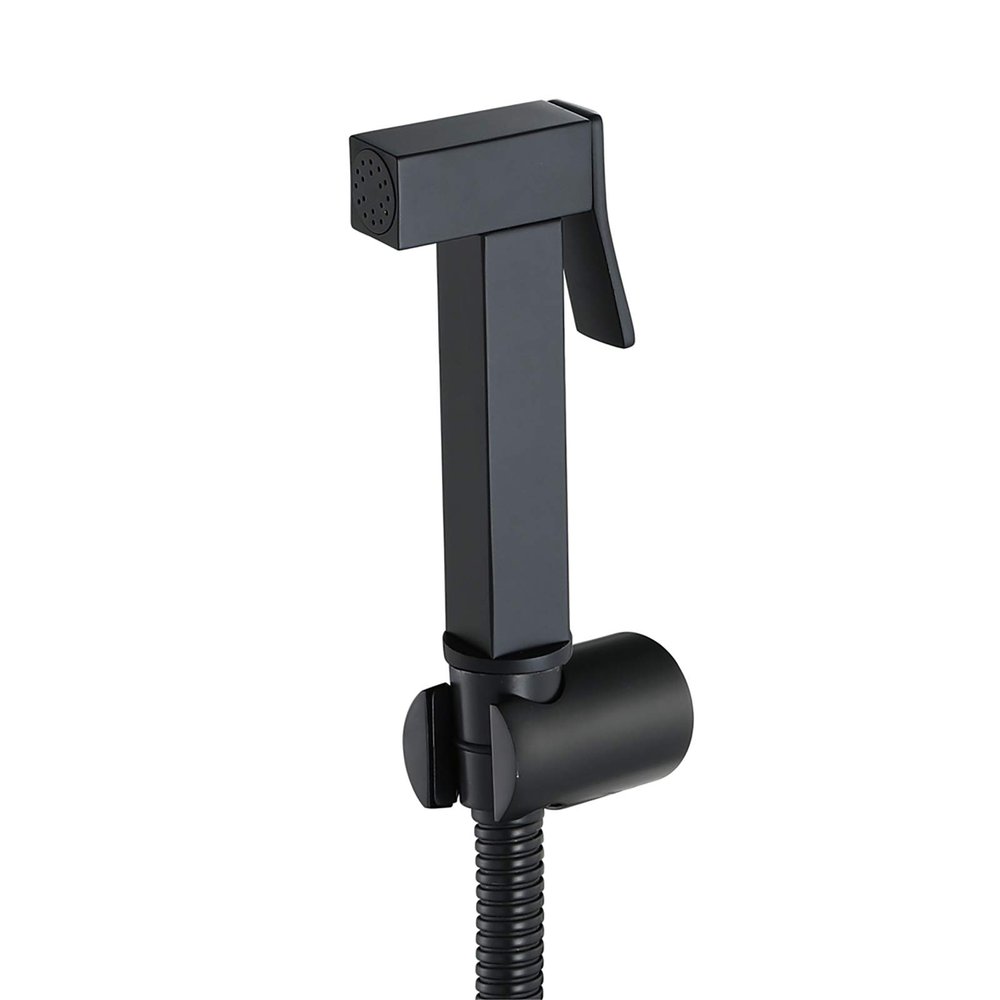Handheld Bidet Sprayer for Toilet, Black Portable Cloth Diaper Sprayer Set Brass Bathroom Bidet Sprayer Kit with Holder for Personal Hygiene, Bathing Pet,PVC Hose ( Color : Stainless Steel Hose )