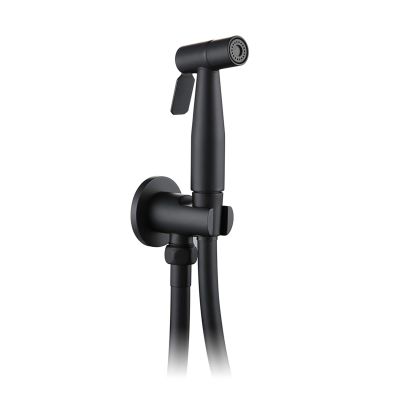 FINLIX Handheld Bidet Sprayer for Toilet, Bathroom Cloth Diaper Sprayer Set with Cold Water, Black Bidet Sprayer Kit with Stainless Steel Shower Hose for Personal Hygiene