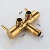 FINLIX Handheld Bidet Sprayer for Toilet, Titanium Gold Wall Mounted Toilet Bidet Sprayer Kit Brass Single Cold Water Bathroom Cloth Diaper Sprayer Set for Personal Hygiene view 4