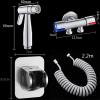 FINLIX Handheld Bidet Toilet Sprayer Bidet Sprayer for Toilet Brass Diaper Bidet Toilet Sprayer 2.2m Hose Dual Control Angle Valve for Bathroom view 2