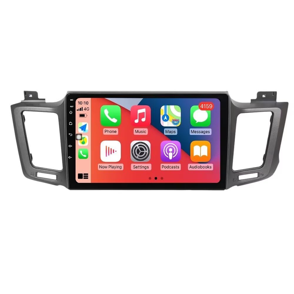 10.1" 2+32GB Android Car Radio for Toyota RAV4 2013 2014 2015 2016 2017 2018 Stereo Dash Kit Built-in Car-Play Android Auto GPS Navigation,Support FM/SWC/Rear View/Cooling Fun