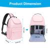 MOSISO Camera Sling Bag, DSLR/SLR/Mirrorless Camera Case Crossbody Photography Backpack with Tripod Holder&Removable Modular Inserts&PU Handle Compatible with Canon/Nikon/Sony, Pink view 3
