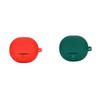 2 Pack DAYJOY Soft Silicone Protective Case Cover Compatible with SoundPEATS Clear Earbuds Protective Skin Sleeve with Key Chain (red+Green) view 1