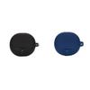 2 Pack DAYJOY Soft Silicone Protective Case Cover Compatible with SoundPEATS Clear Earbuds Protective Skin Sleeve with Key Chain (Black+Blue) view 1