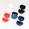 2 Pack DAYJOY Soft Silicone Protective Case Cover Compatible with SoundPEATS Clear Earbuds Protective Skin Sleeve with Key Chain (Black+Blue) view 4