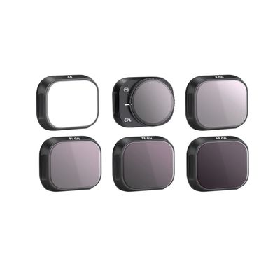 YANHAO [Drone Parts] Camera Lens Filter Set for DJI Mini 3/3 Pro Drone Accessrioes ND8 ND16 ND32 ND64 CPL UV Aluminum Alloy Filters Spare Parts [Easy Installation] (Color : 6 in 1)