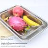 Rectangular Strainer Basket Stainless Steel Colander Strainer, Convenient Drainage, Moderate Capacity, Suitable for Washing Vegetables, Fruits, and Rice (S) view 3