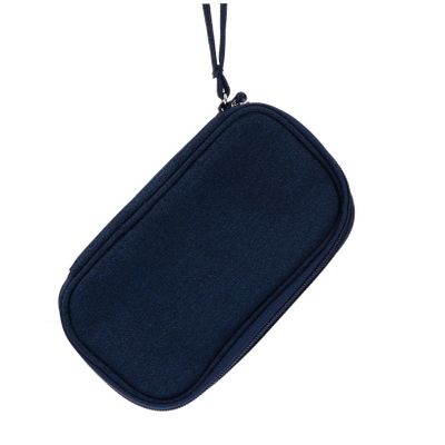 PartyKindom 3pcs Electronics Accessories Organizer Bag for Data Cables Digital Storage Pouch for Earphones Usb Flash Drive and External Hard Drives Compact Travel Navy Blue