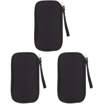 PartyKindom 3pcs Portable Data Cable Organizer Bag Storage Pouch for Earphones Usbs and Accessories Creative Design for Travel and Home Use