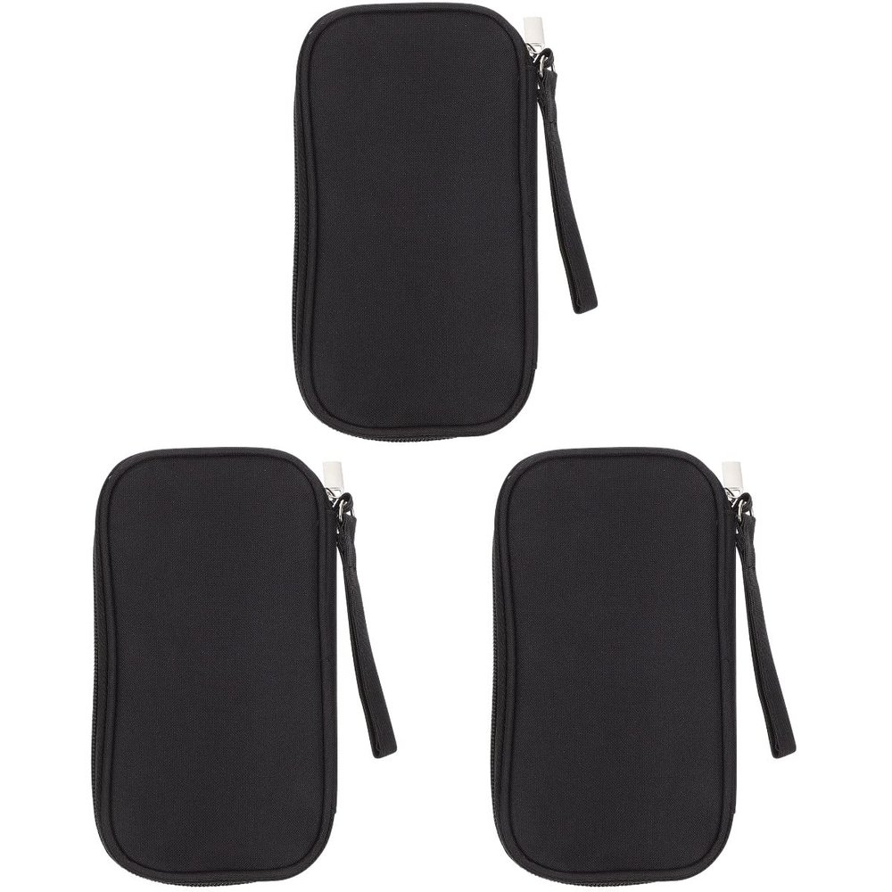 PartyKindom 3pcs Portable Data Cable Organizer Bag Storage Pouch for Earphones Usbs and Accessories Creative Design for Travel and Home Use