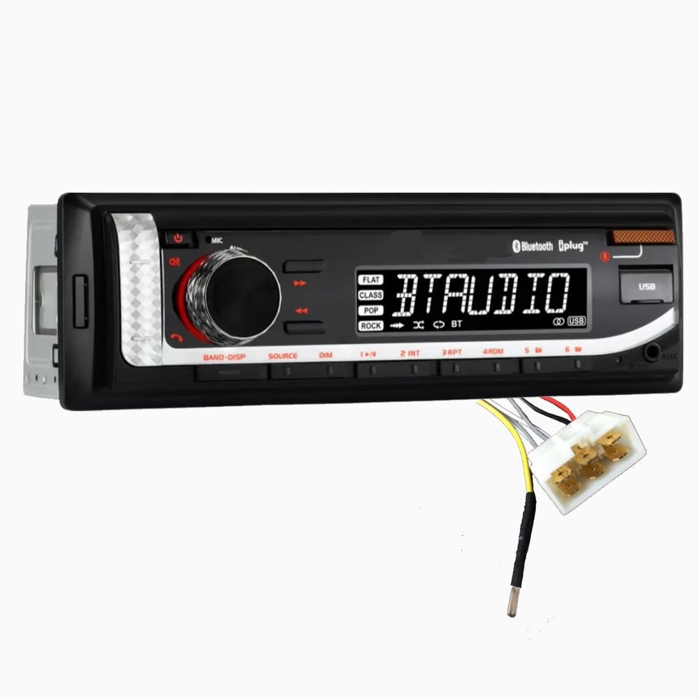 Bluetooth Tractor Radio for LS Tractor Easy Plug & Play Harness AM FM Bluetooth Voice USB 12V Direct Connect No Wire Splicing Single Din Slim Design