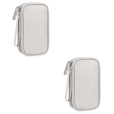 Gatuida 2pcs Electronic Organizer Case Travel Storage Bag for Headphones Cables and Accessories Compact Tech Organizer for Trips and Business Travel