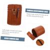PartyKindom Professional Camera Lens Pouch Compact Lens Storage Case for Dslr Mirrorless Cameras Shockproof Protection for Lenses and Accessories Stylish Design Brown view 2