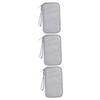 Gatuida 3pcs Travel Digital Storage Bag for Data Cables and Chargers Shockproof Compression Pouch Water-resistant Material Single Layer Gray Design for Organized Accessories