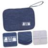 PartyKindom Electronics Organizer Travel Cable Case Digital Accessories Bag with Design for Headphones Chargers and Cords Durable Portable Storage for Travel Navy Blue view 2